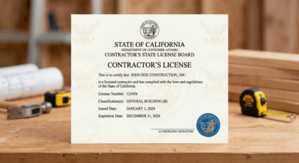 Contractor License