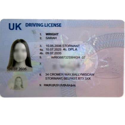 Driving License Northern Irish version 2025